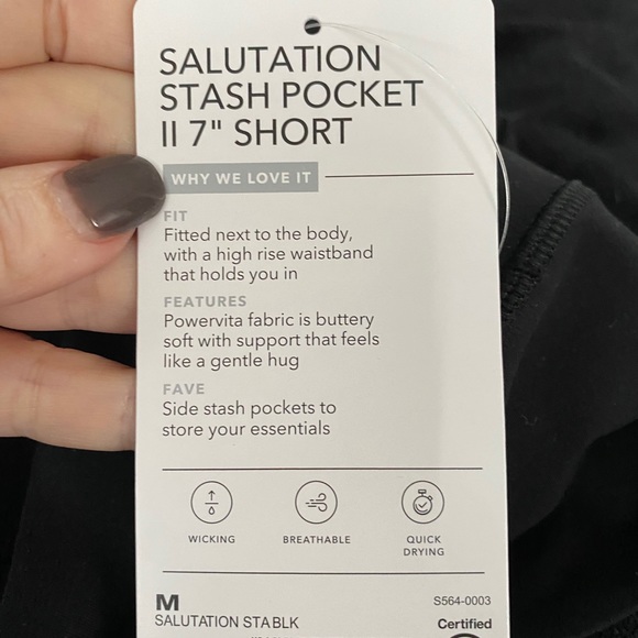 NWT Athleta Salutation Stash Pocket II 7" Short - Picture 6 of 6